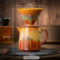 Axyaa Retro Ceramic Coffee Brewing Set - Handcrafted Kiln Design