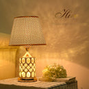 Axyaa Crystal Table Lamp: Elegant Bedroom Nightstand Decor