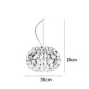 Axyaa Modern Acrylic LED Chandelier in Transparent Gold for Indoor Lighting