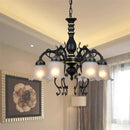 Axyaa Glass Shade Chandelier for Home Decor Lighting