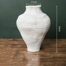 Axyaa Retro Chinese-style Porcelain Flower Vase Set - Earthenware & Kiln-transformed Accessories