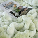 Axyaa Colorful Rabbit Plush Bubble Winter Quilt for Cozy Warmth