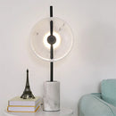 Axyaa Minimalist White Marble Floor Lamp for Home and Hotel Decor