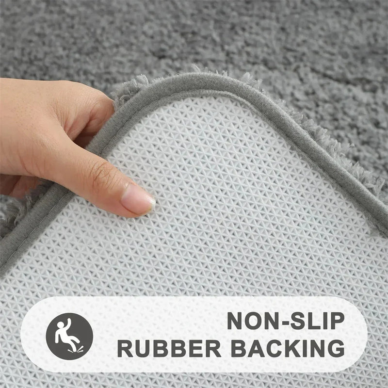 Axyaa Plush Bathroom Rug: Absorbent, Quick Dry, Non-Slip Floor Mat