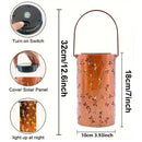 Solar Dragonfly Hanging Lantern by Axyaa - Metal Garden Light with Warm White & Amber LEDs