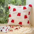 Axyaa Christmas Hat Velvet Chenille Pillowcase - 45x45cm