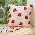 Axyaa Christmas Hat Velvet Chenille Pillowcase 45x45cm