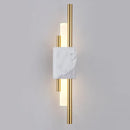Axyaa Marble Wall Lamp - Luxury Green & White LED Sconce for Living Room, Bedroom, Hotel Aisle
