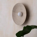 Axyaa Round Resin Wall Lamp with Plastic Ball Lampshade, LED Sconce for Bedroom, Corridor