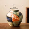 Axyaa Ceramic Vase with Hand-doodle Design for Floral Arrangement