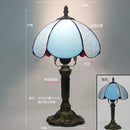 Stained Glass Red Rose Table Lamp 8" - Axyaa Brand