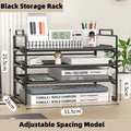Axyaa Metal Foldable File Rack - Multi-Layer Desktop File Storage Box