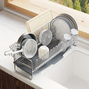 Axyaa Dish Drying Rack with Drainboard and Utensil Holder for Kitchen Counter