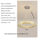 Axyaa Luxury Crystal LED Chandelier for Home & Hotel Decor with Remote Control