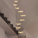 Axyaa Crystal Chandelier Stair Pendant Living Room Lighting Home Decor Interior Lights