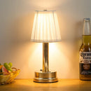Axyaa Metal Table Lamp with USB Charging Port, Touch Control LED Night Light