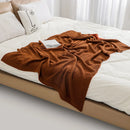 Axyaa Thick Waffle Knit Throw Blanket - Luxurious Plaid for Bed, Sofa, Living Room