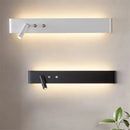 Axyaa Long Strip Wall Lamp with Switch - Nordic Style Bedside Background Light
