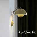 Axyaa Nordic Bud Wall Light Chrome Bedroom Lamp Home Decor Fixture