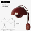 Axyaa Nordic Bud Wall Light Chrome Bedroom Lamp Home Decor Fixture