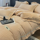 Axyaa Elegant Winter Rabbit Fleece 4-Piece Bedding Set, Luxurious & Warm Milk Fleece Kit