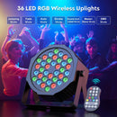 Axyaa 36LED RGB Par Light Set for DJ Disco Party Concert Wedding