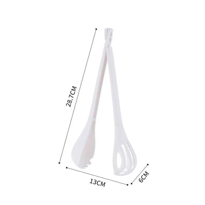 Axyaa 3-in-1 Kitchen Utensil Set: Pasta Clips, Food Tongs, Mixer