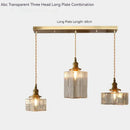 Axyaa Vintage Brass Glass Pendant Lamp for Bedroom and Dining Room