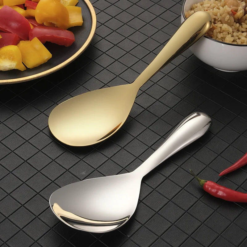 Axyaa Stainless Steel Rice Spoon - Large Capacity Buffet Serving Cutlery