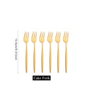 Axyaa Matte Gold Tableware Cutlery Set Stainless Steel Flatware Kitchen Dinner