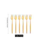 Axyaa Matte Gold Tableware Cutlery Set Stainless Steel Flatware Kitchen Dinner