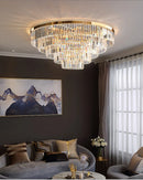 Axyaa Gold LED Crystal Ceiling Light: Luxury Home Decor Fixture