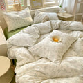 Axyaa Soft Double-Layer Cotton Quilt Cover Set with Pillowcase