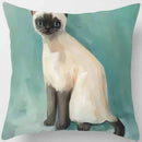 Siamese Cat Print Pillowcase for Home Sofa Decor by Axyaa