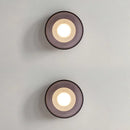 Axyaa Bowl Loft LED Wall Lamp Clear Gray Glass Parlor Dining Room Sconce
