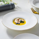 Axyaa Straw Hat Ceramic Plates Set for Dining Table - Multipurpose Tableware Collection