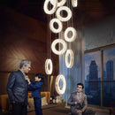 Axyaa Crystal Chandelier Stair Pendant Lamp Living Room Interior Lighting