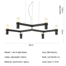 Axyaa Modern Luxury Metal Pendant Chandelier LED Indoor Light Fixture
