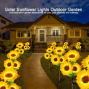 Axyaa Solar Sunflower Flower Light: LED Three-head Simulation, Waterproof & Windproof