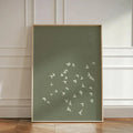 Axyaa Japanese Green Wall Art: Birds & Animals Canvas Prints for Modern Home Decor