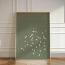 Axyaa Japanese Green Wall Art: Birds & Animals Canvas Prints for Modern Home Decor