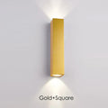 Axyaa Gold Stainless Steel Outdoor LED Wall Lamp IP67 Waterproof Sconce