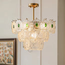 Emerald Green Glass Chandelier for Bedroom and Living Room by Axyaa