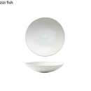 Axyaa Stone Patterned Ceramic Soup, Salad, Pasta Plate Set