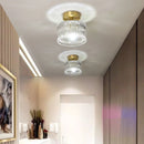 Axyaa LED Ceiling Lamp for Bedroom Living Room Clear Glass Decor Fixtures