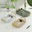 Axyaa Light Luxury Transparent Tea Tray Organizer for Home Decor and Storage