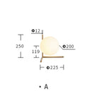 Axyaa White Glass Ball Table Lamp - Minimalist Nordic Design