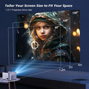 Axyaa 4K Android 11 Projector 580 ANSI WiFi6 Voice Control Home Cinema BT5.0