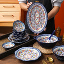 Axyaa Retro Ceramic Double Ear Large Soup Bowl Tableware