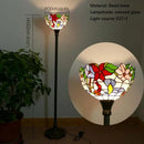 Axyaa Tiffany Stained Glass Floor Lamp - Retro American Design for Living Room and Bedroom